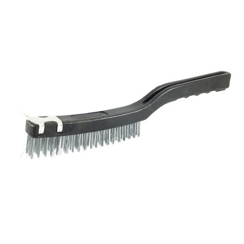 image of HAYDN WIRE BRUSH 3 ROW PLASTIC HANDLE WITH SCRAPER
