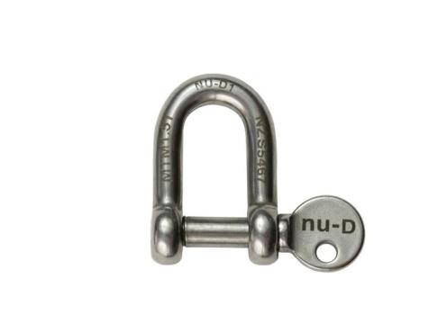 product image for Nu-D 8mm Stainless Steel DEE Shackle with Captive Pin